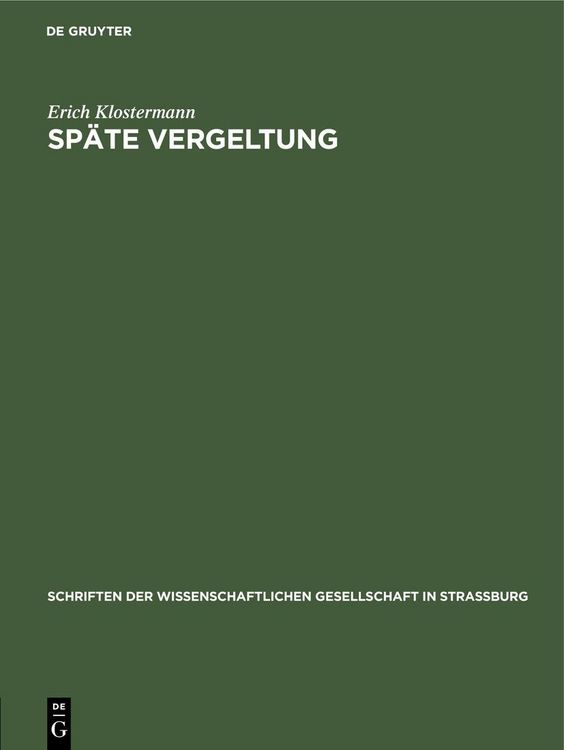Produktbild: Sp&auml;te Vergeltung
