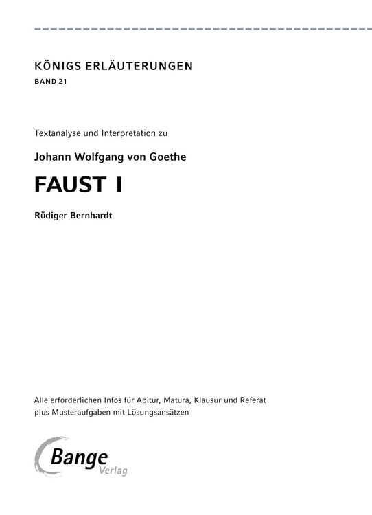 Produktbild: Faust I von Johann Wolfgang von Goethe