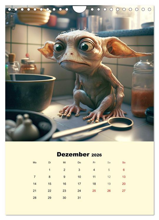 Produktbild: Monsteralarm. Die Invasion der kleinen Qu&auml;lgeister (Wandkalender 2026 DIN A4 hoch), CALVENDO Monatskalender