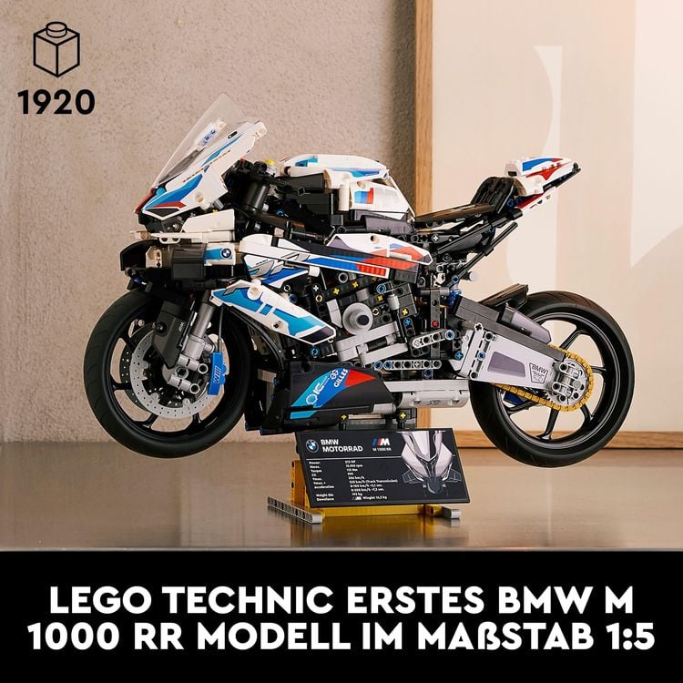 LEGO Technic 42130 BMW M 1000 RR, Motorrad Modellbausatz für Erwachsene