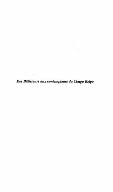 Produktbild: Des batisseurs aux contempteurs du congo