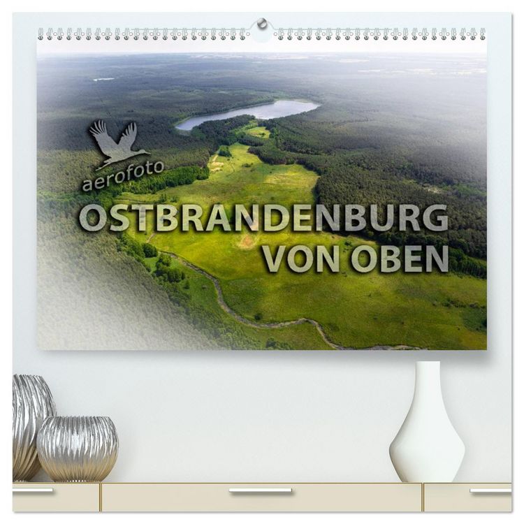 Produktbild: Ostbrandenburg von oben (hochwertiger Premium Wandkalender 2026 DIN A2 quer), Kunstdruck in Hochglanz