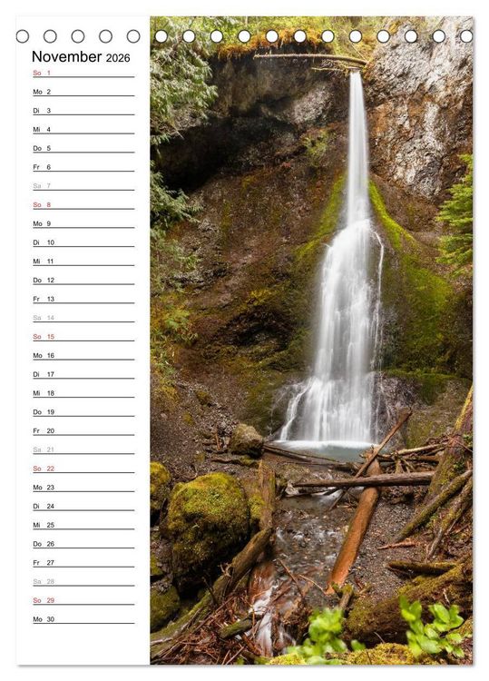 Produktbild: Faszination Wasserfall (Tischkalender 2026 DIN A5 hoch), CALVENDO Monatskalender