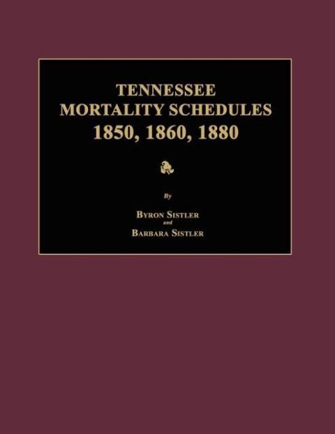 Produktbild: Tennessee Mortality Schedules 1850, 1860, 1880
