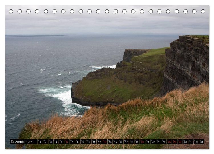 Produktbild: Quer durch Irland - Landschaften pur (Tischkalender 2026 DIN A5 quer), CALVENDO Monatskalender
