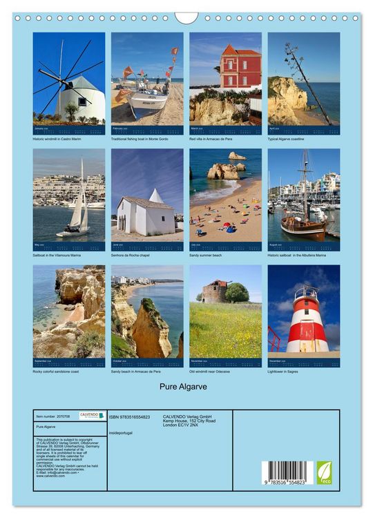 Produktbild: Pure Algarve (Wall Calendar 2026 DIN A3 portrait), CALVENDO 12 Month Wall Calendar