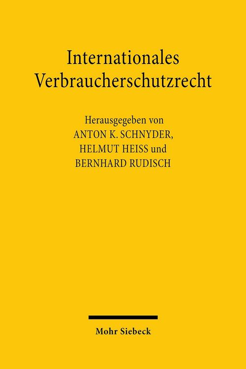 Produktbild: Internationales Verbraucherschutzrecht