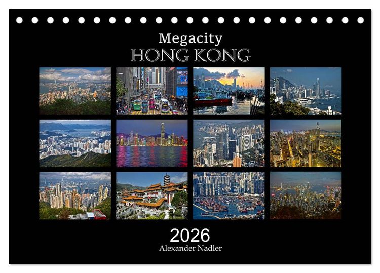 Produktbild: Megacity Hong Kong (Tischkalender 2026 DIN A5 quer), CALVENDO Monatskalender