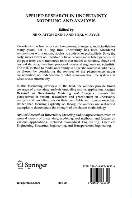 Produktbild: Applied Research in Uncertainty Modeling and Analysis