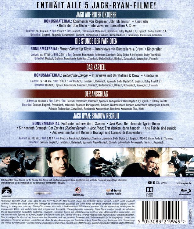 Produktbild: Jack Ryan - 5-Movie Collection [5 DVDs]