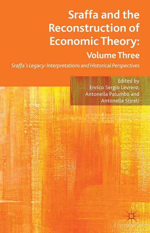 Produktbild: Sraffa and the Reconstruction of Economic Theory: Volume Three
