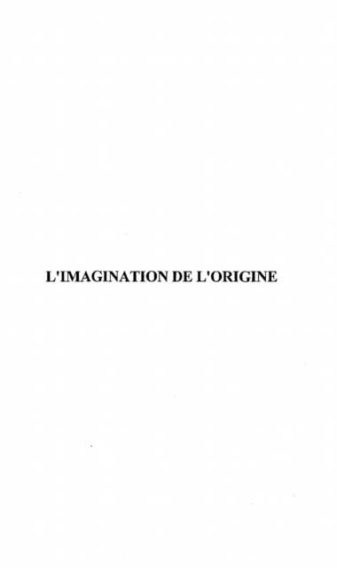 Produktbild: L'imagination De L'origine