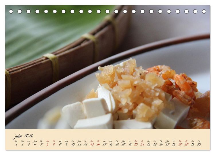 Produktbild: La cuisine Tha&iuml; (Calendrier de bureau 2026 DIN A5 vertical), CALVENDO calendrier mensuel