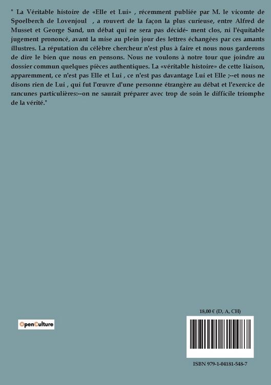Produktbild: Alfred de Musset et George Sand