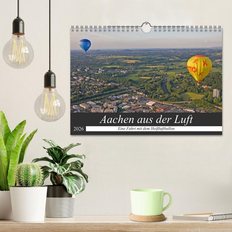 Produktbild: Aachen aus der Luft - Eine Fahrt mit dem Hei&szlig;luftballon (Wandkalender 2026 DIN A4 quer), CALVENDO Monatskalender