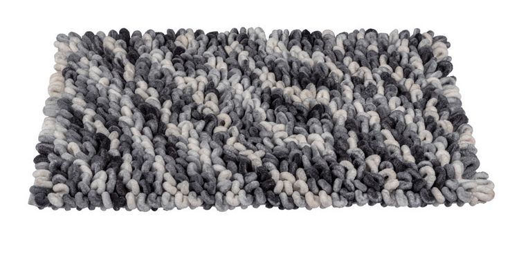 Produktbild: Badteppich Mod. Lerici, grau-blau, Polyester/Baumwolle, 60x90 cm, rutschhemmend beschichteter Rücken