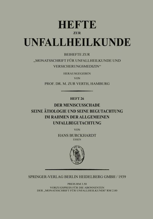 Produktbild: Der Meniscusschade