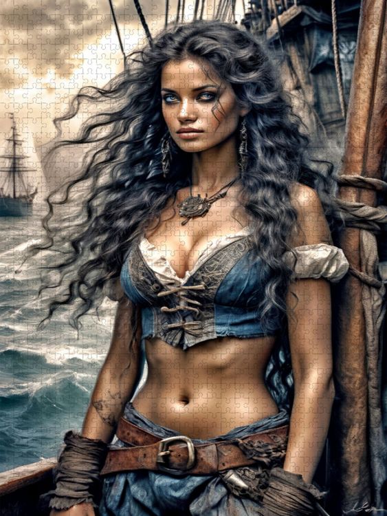 Produktbild: CALVENDO Puzzle Der Mastkorb ist Deirdre's Revier. Sie liebt die endlose Weite. | 1000 Teile Lege-Gr&ouml;&szlig;e 64x48cm Foto-Puzzle f&uuml;r gl&uuml;ckliche Stunden