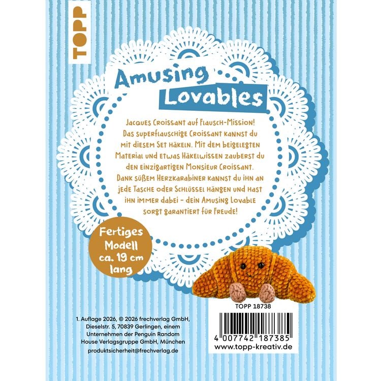Produktbild: Amusing Lovables H&auml;kelset Jacques Croissant