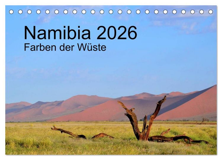 Produktbild: Namibia 2026 Farben der W&uuml;ste (Tischkalender 2026 DIN A5 quer), CALVENDO Monatskalender