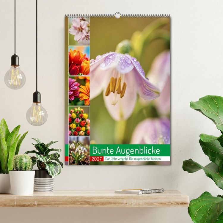 Produktbild: Bunte Augenblicke (Wandkalender 2027 DIN A2 hoch), CALVENDO Monatskalender