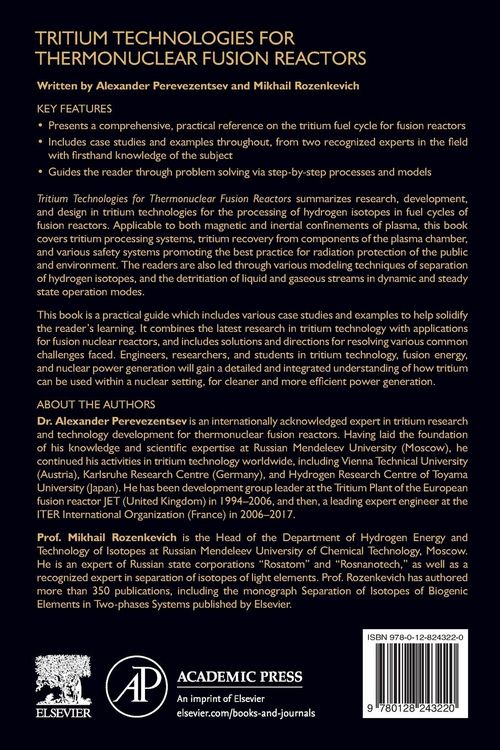 Produktbild: Tritium Technologies for Thermonuclear Fusion Reactors