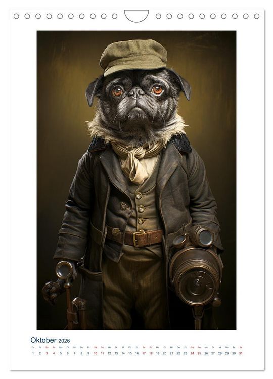 Produktbild: Der kleine Mops (Wandkalender 2026 DIN A4 hoch), CALVENDO Monatskalender