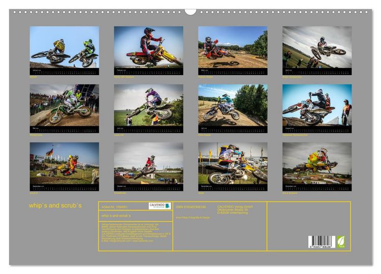 Produktbild: whip`s and scrub`s (Wandkalender 2026 DIN A2 quer), CALVENDO Monatskalender