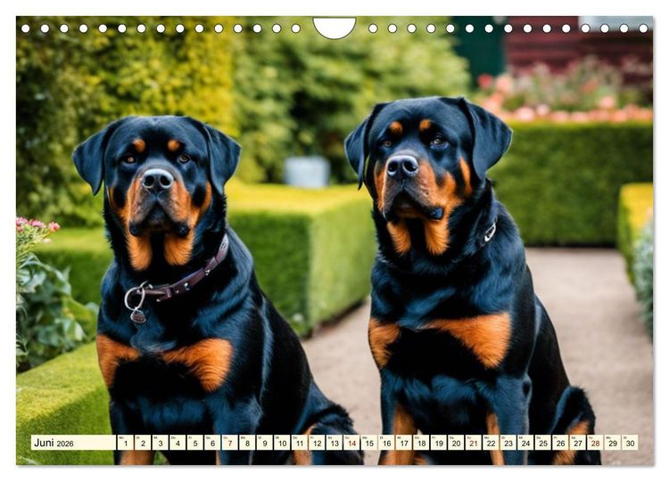 Produktbild: Rottweiler - die Besch&uuml;tzer (Wandkalender 2026 DIN A4 quer), CALVENDO Monatskalender