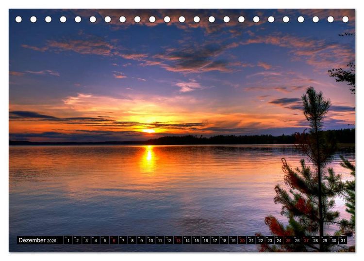 Produktbild: FINNLAND &ndash; Traumhafte Landschaften (CH - Version) (Tischkalender 2026 DIN A5 quer), CALVENDO Monatskalender