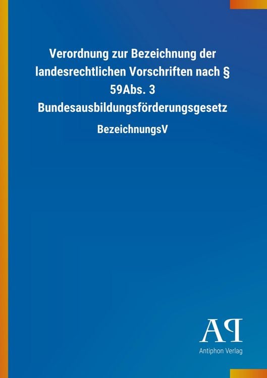 Produktbild: Verordnung zur Bezeichnung der landesrechtlichen Vorschrifte