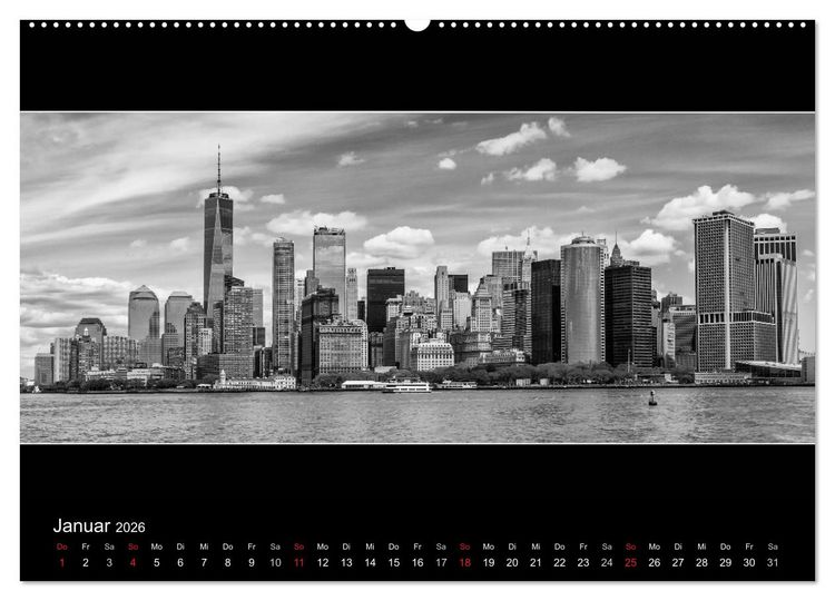 Produktbild: NEW YORK CITY H&ouml;hepunkte im Panoramaformat (Wandkalender 2026 DIN A2 quer), CALVENDO Monatskalender