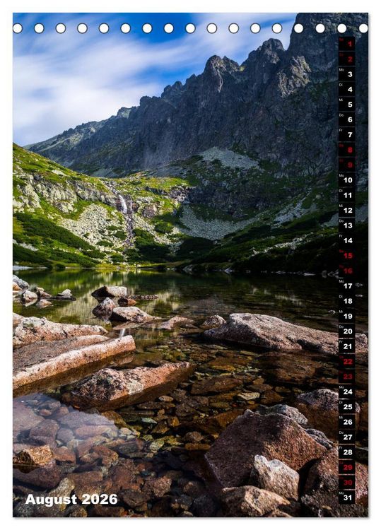 Produktbild: Impressionen aus der Tatra (Tischkalender 2026 DIN A5 hoch), CALVENDO Monatskalender