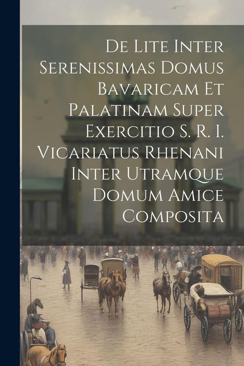 Produktbild: De Lite Inter Serenissimas Domus Bavaricam Et Palatinam Super Exercitio S. R. I. Vicariatus Rhenani Inter Utramque Domum Amice Composita