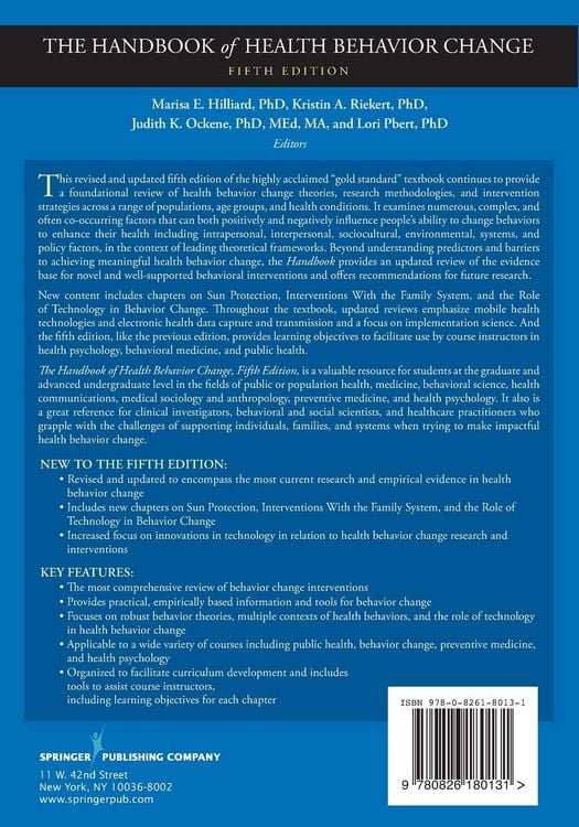 Produktbild: The Handbook of Health Behavior Change