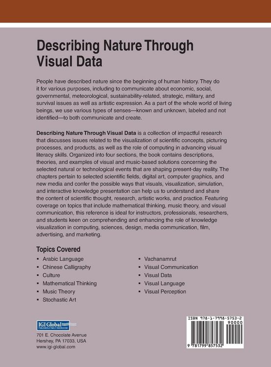 Produktbild: Describing Nature Through Visual Data