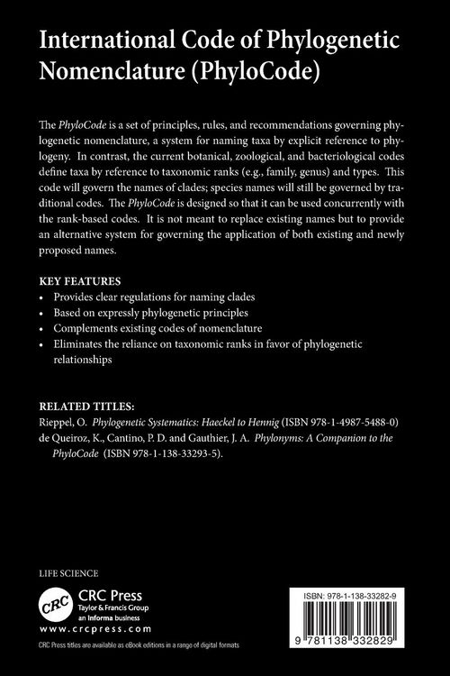 Produktbild: International Code of Phylogenetic Nomenclature (PhyloCode)