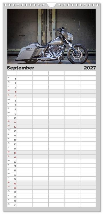Produktbild: Familienplaner 2027 - Best of Custom- and Showbikes mit 5 Spalten (Wandkalender, 21 x 45 cm) CALVENDO