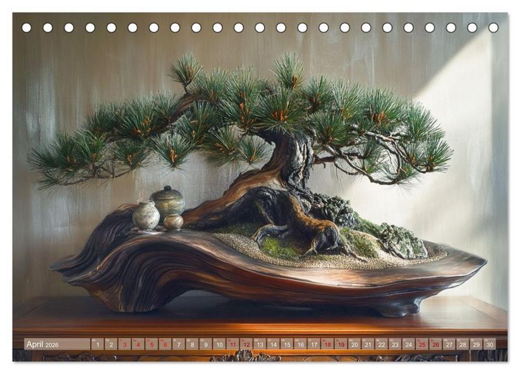 Produktbild: Bonsai, die formvollendete Kunst (Tischkalender 2026 DIN A5 quer), CALVENDO Monatskalender