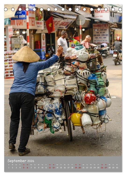 Produktbild: Vietnam Alltag, Farben, Geschichte (Tischkalender 2026 DIN A5 hoch), CALVENDO Monatskalender