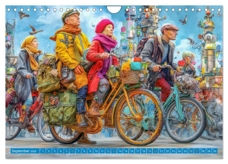 Produktbild: Bunte Stadt - Einzigartige Bewohner (Wandkalender 2026 DIN A4 quer), CALVENDO Monatskalender
