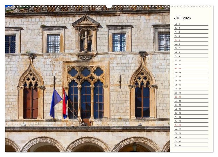 Produktbild: Dubrovnik - Perle der Adria (hochwertiger Premium Wandkalender 2026 DIN A2 quer), Kunstdruck in Hochglanz