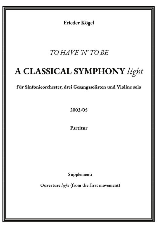 Produktbild: A Classical Symphony light