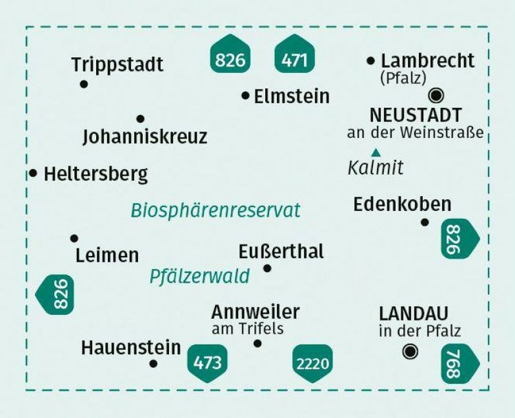 Produktbild: KOMPASS Wanderkarte 472 Pf&auml;lzerwald Mitte 1:25.000