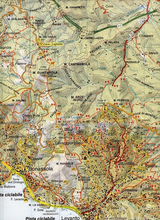Produktbild: Fahrradkarte Framura Bonassola Levanto 1 : 25.000