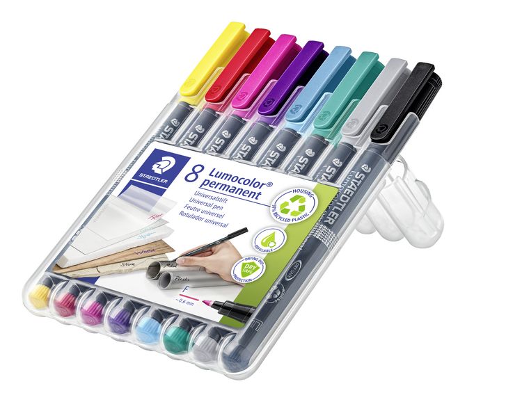Produktbild: STAEDTLER Universalstift Lumocolor 318 permanent F, sortierte Farben, 8er Set