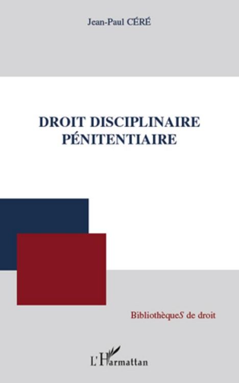 Produktbild: Droit disciplinaire penitentiaire
