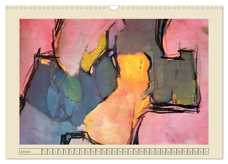 Produktbild: Kaleidoskop in Braun - Abstrakte Malerei in warmen Erdfarben (Wandkalender 2026 DIN A3 quer), CALVENDO Monatskalender