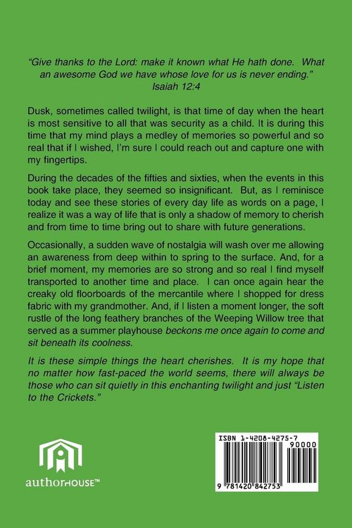 Produktbild: Listen to the Crickets