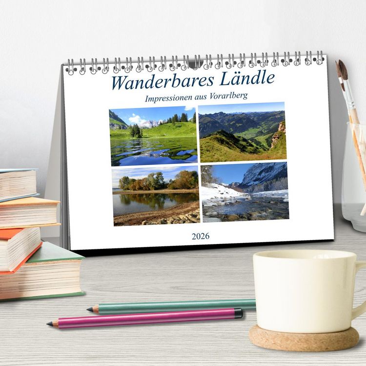 Produktbild: Wanderbares L&auml;ndle - Impressionen aus Vorarlberg (Tischkalender 2026 DIN A5 quer), CALVENDO Monatskalender